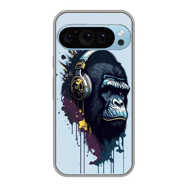 Чохол з принтом «Горила в навушниках» для Google Pixel 9 Pro