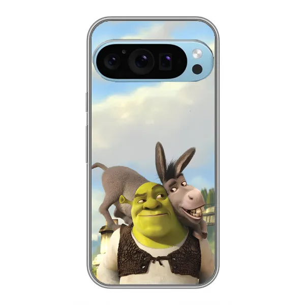 Чохол з принтом «Шрек та Осел» для Google Pixel 9 Pro