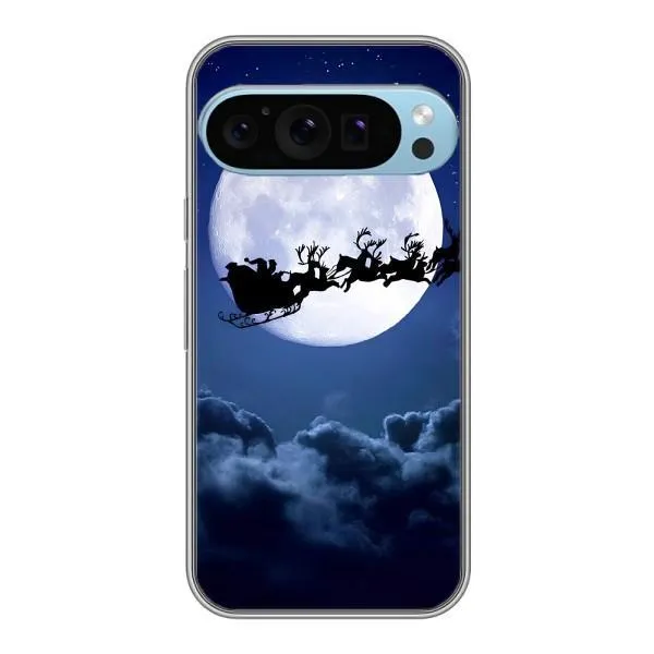 Чехол с принтом «Санта - луна» для Google Pixel 9 Pro
