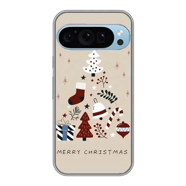Чехол с принтом «Merry Christmas» для Google Pixel 9 Pro