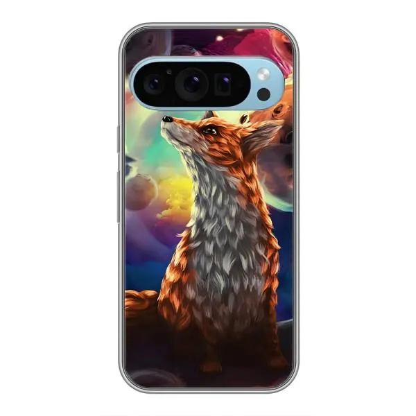 Чохол з принтом «Лисичка в космосі» для Google Pixel 9