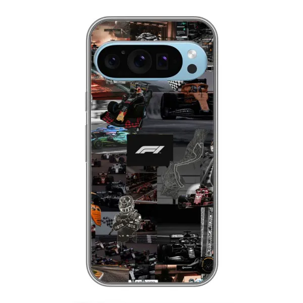 Чохол з принтом «Гоночний колаж Ф1» для Google Pixel 9