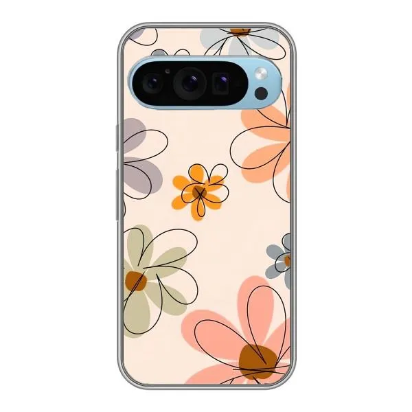Чехол с принтом «Разноцветные цветы» для Google Pixel 9 Чехол с принтом «Разноцветные цветы» для Google Pixel 9