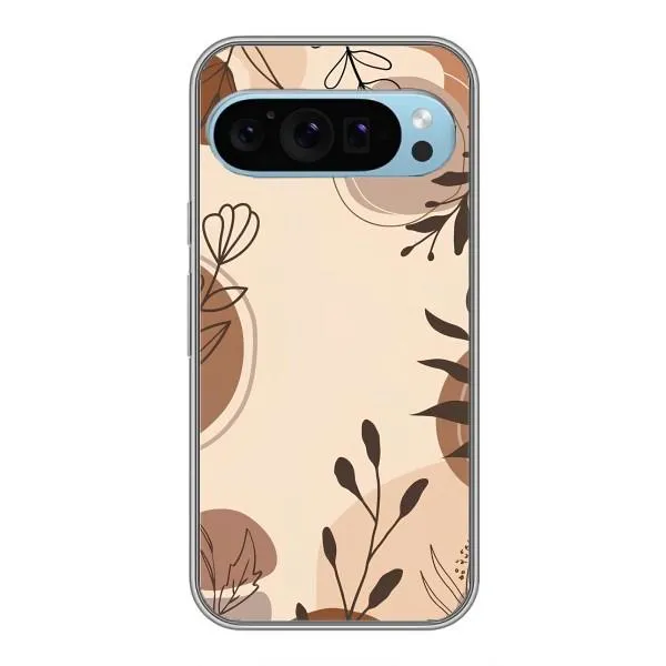 Чехол с принтом «Коричневые цветы» для Google Pixel 9 Чехол с принтом «Коричневые цветы» для Google Pixel 9