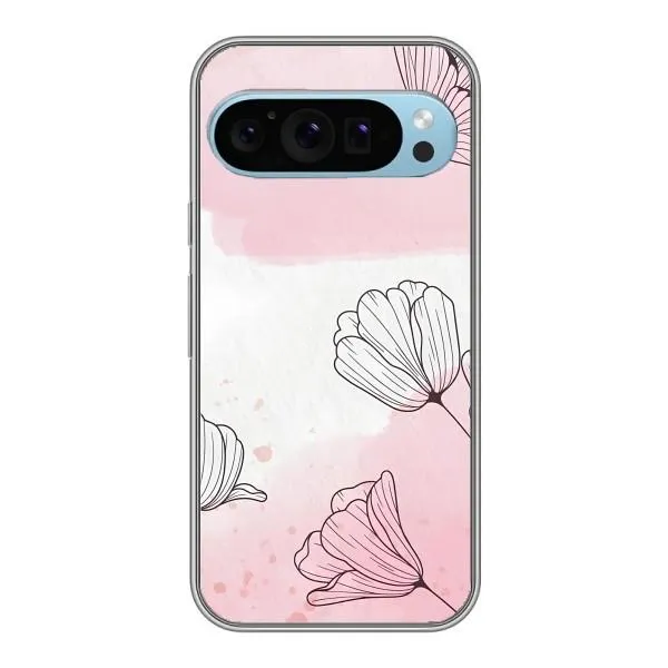 Чехол с принтом «Розовые цветы» для Google Pixel 9 Чехол с принтом «Розовые цветы» для Google Pixel 9