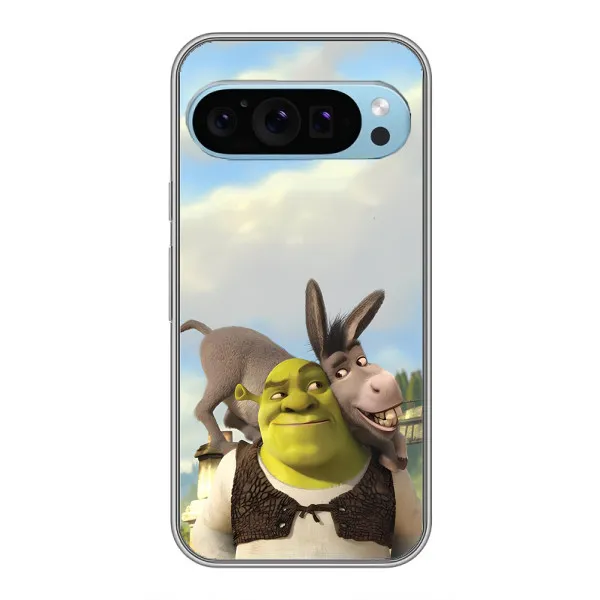Чохол з принтом «Шрек та Осел» для Google Pixel 9
