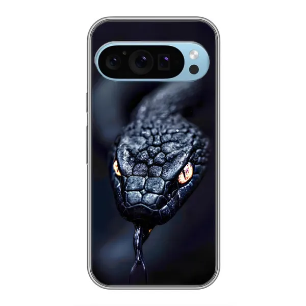 Чохол з принтом «Чорна змія» для Google Pixel 9
