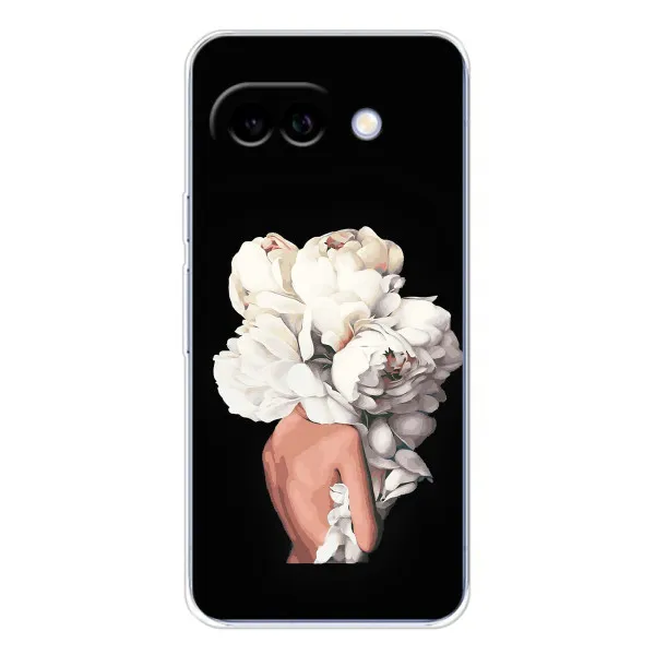 Чехол с принтом «Белые цветы» для Google Pixel 9A