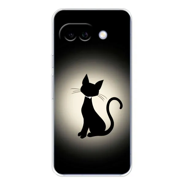 Чехол с принтом «Силуэт котика» для Google Pixel 9A