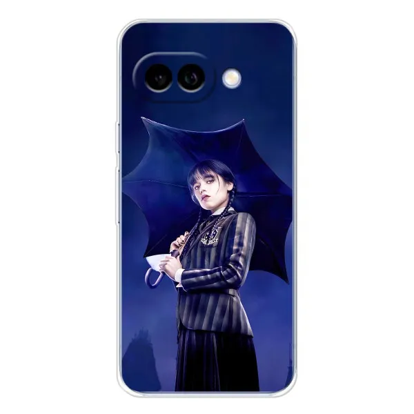 Чохол з принтом «Венздей з парасолькою» для Google Pixel 9A Чохол з принтом «Венздей з парасолькою» для Google Pixel 9A