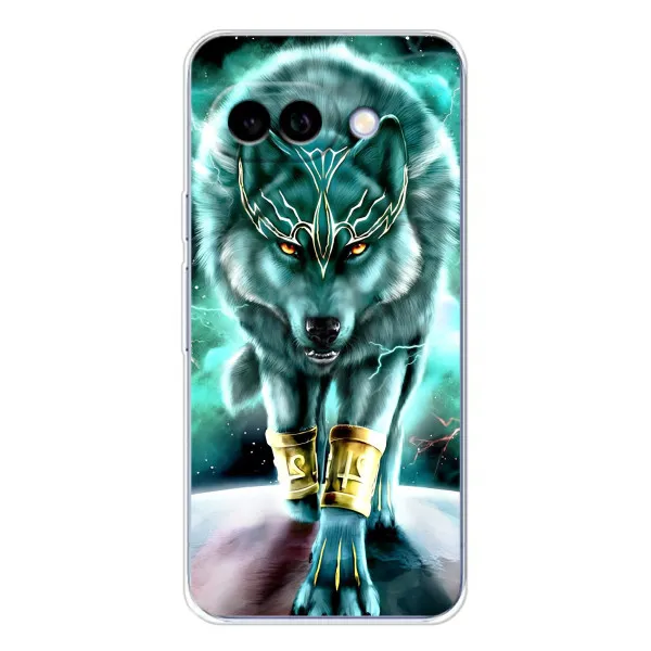 Чехол с принтом «Яркий волк» для Google Pixel 9A
