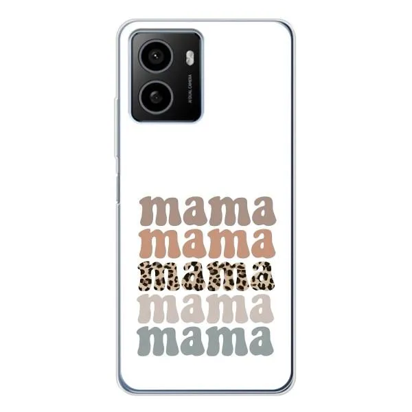 Чехол с принтом «Текстовый коллаж мама» для HMD Pulse Plus