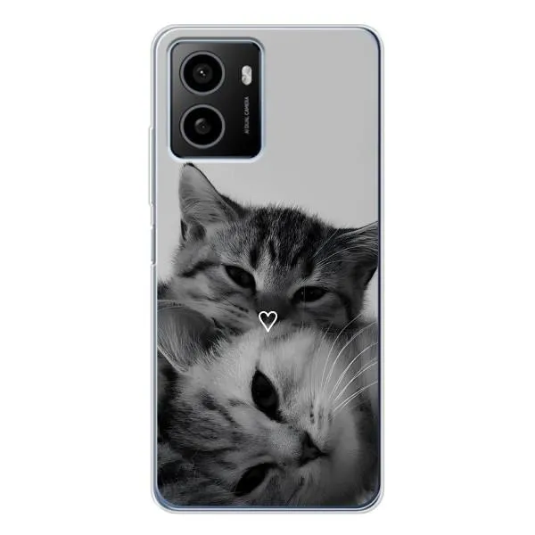 Чехол с принтом «Пара котов» для HMD Pulse