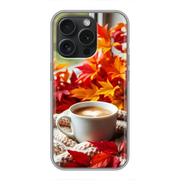 Чехол с принтом «Кофе и листья» для HMD Vibe