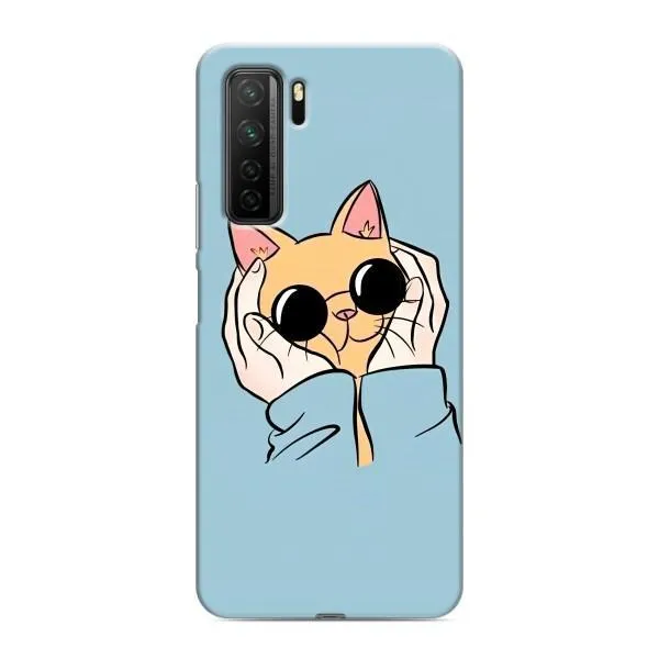 Чехол с принтом «Котик в очках» для Honor 30s