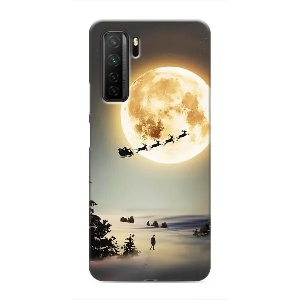 Чехол с принтом «Санта на луне» для Honor 30s