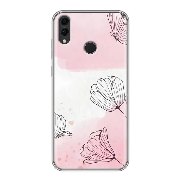 Чехол с принтом «Розовые цветы» для Huawei Honor 8C Чехол с принтом «Розовые цветы» для Huawei Honor 8C
