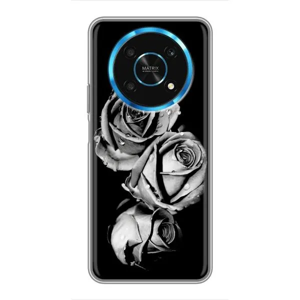 Чехол с принтом «Черная роза» для Huawei Honor Magic 5 Lite 5G