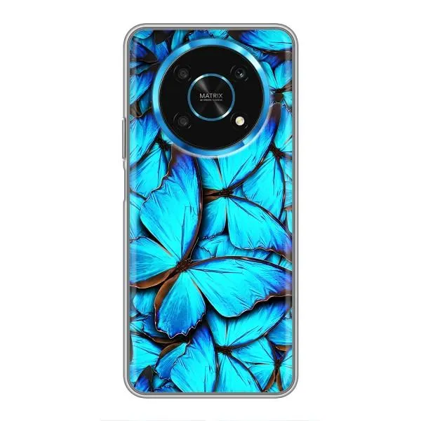 Чехол с принтом «Синие бабочки» для Huawei Honor Magic 5 Lite 5G