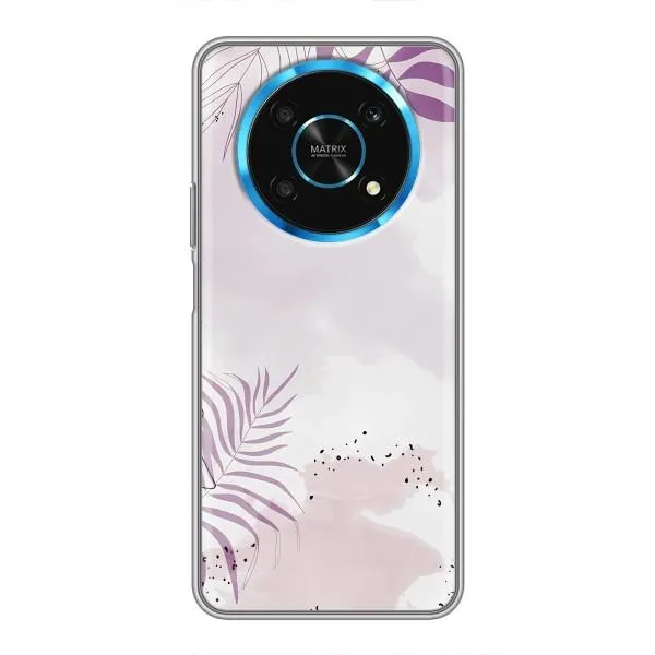 Чехол с принтом «Фиолетовые листья» для Huawei Honor Magic 5 Lite 5G