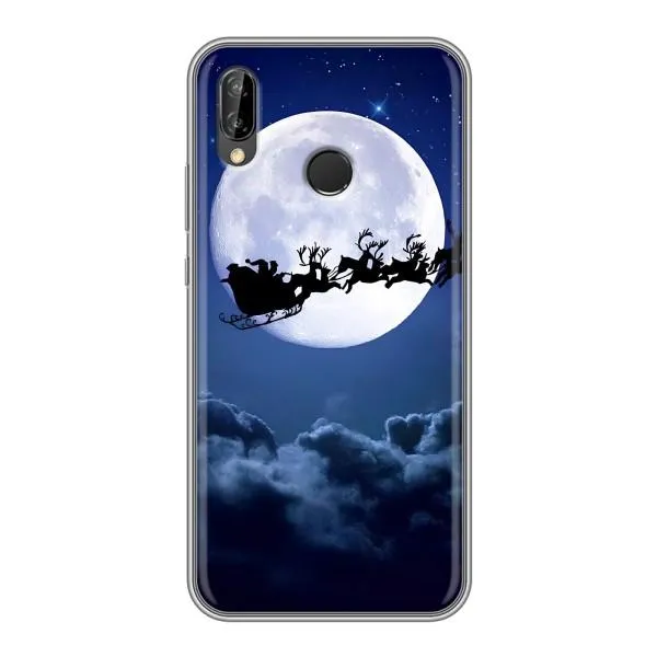 Чехол с принтом «Санта - луна» для Huawei Honor 10 Lite