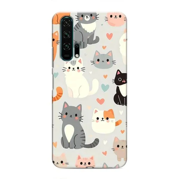 Чехол с принтом «Коллаж котов» для Huawei Honor 20 Pro Чехол с принтом «Коллаж котов» для Huawei Honor 20 Pro