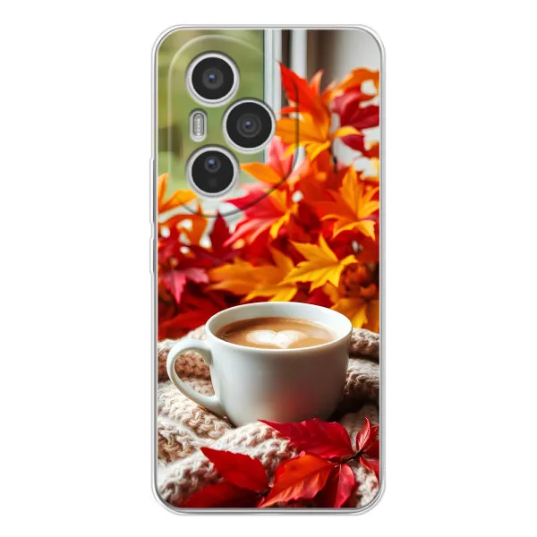 Чохол з принтом «Кава та листя» для Huawei Honor 400 Pro Чохол з принтом «Кава та листя» для Huawei Honor 400 Pro
