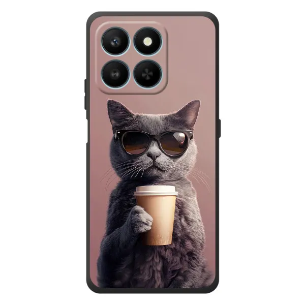 Чехол с принтом «Кот с кофе» для Huawei Honor 400 Smart Чехол с принтом «Кот с кофе» для Huawei Honor 400 Smart