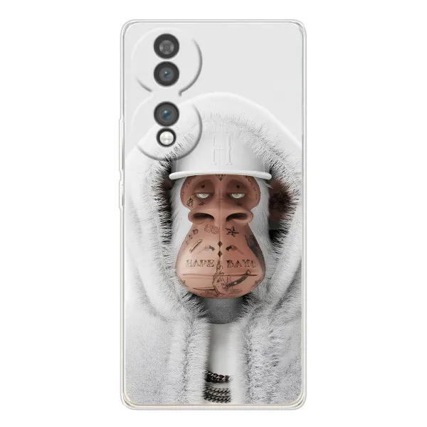 Чехол с принтом «обезьяна NFT в тату» для Huawei Honor 70