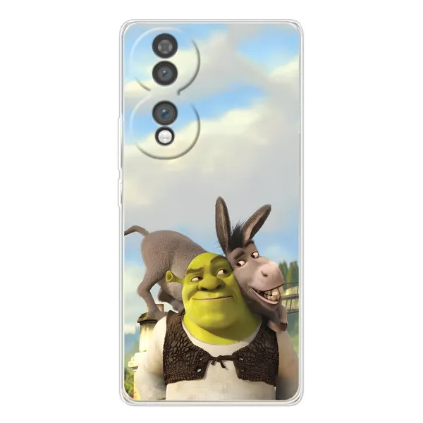 Чехол с принтом «Шрек и Осел» для Huawei Honor 70 Чехол с принтом «Шрек и Осел» для Huawei Honor 70