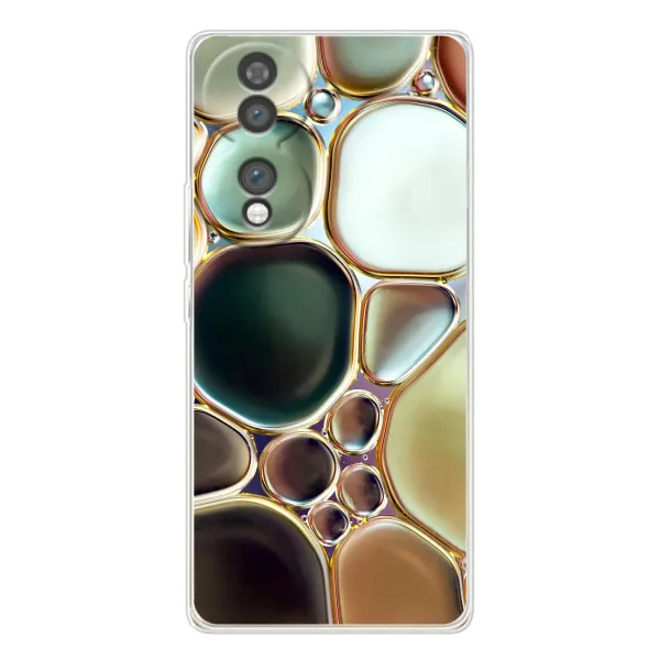 Чехол с принтом «Радужный Мрамор» для Huawei Honor 70