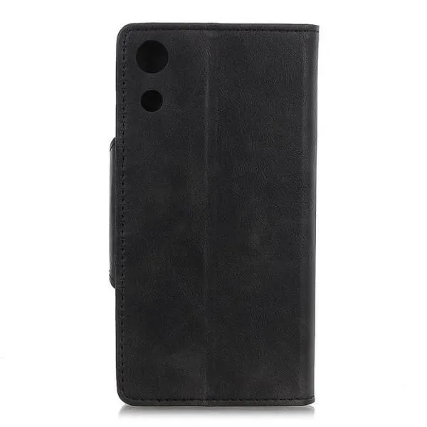 Чехол-книжка Leather Wallet Case для Huawei Honor Play 8A — Черный — фото 3