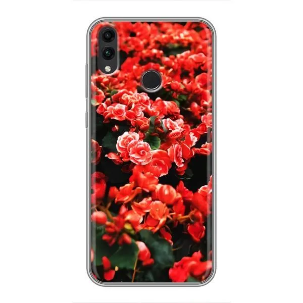 Чехол с принтом «Цветы красные» для Huawei Honor 8X Чехол с принтом «Цветы красные» для Huawei Honor 8X