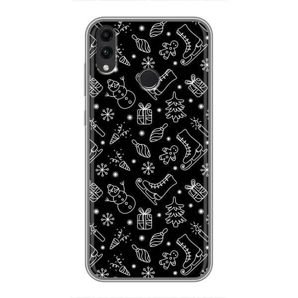 Чехол с принтом «Новогодний фон» для Huawei Honor 8X