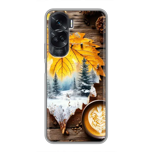 Чохол з принтом «Осінньо-зимова кава» для Huawei Honor 90 Lite