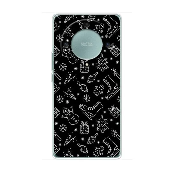 Чехол с принтом «Новогодний фон» для Huawei Honor Magic 5 Lite 5G