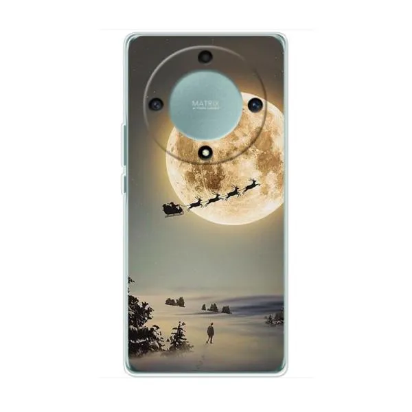 Чехол с принтом «Санта на луне» для Huawei Honor Magic 5 Lite 5G