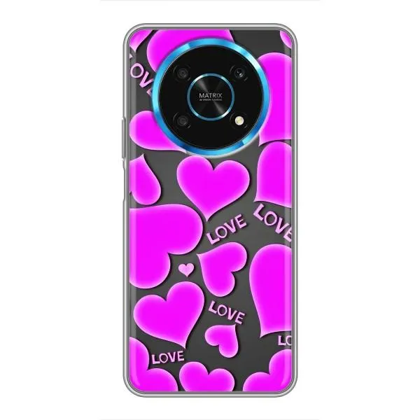 Чехол с принтом «Pink hearts» для Huawei Honor Magic 6 Lite 5G