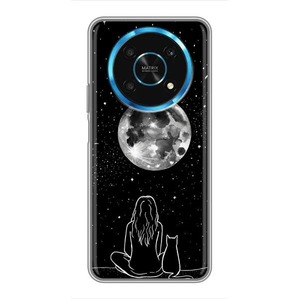 Чехол с принтом «Девушка с котом» для Huawei Honor Magic 6 Lite 5G