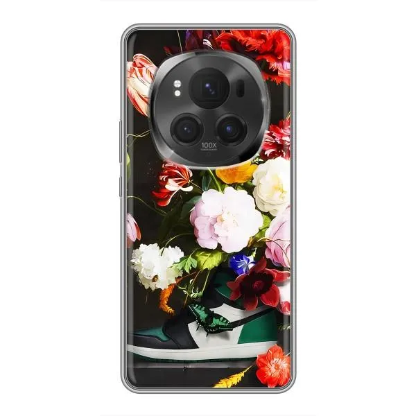 Чехол с принтом «Nike цветы» для Huawei Honor Magic 6 Pro