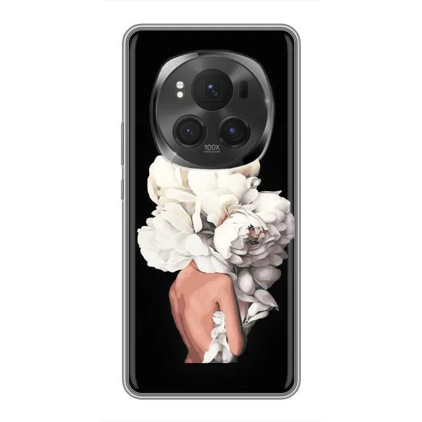 Чехол с принтом «Белые цветы» для Huawei Honor Magic 6 Pro