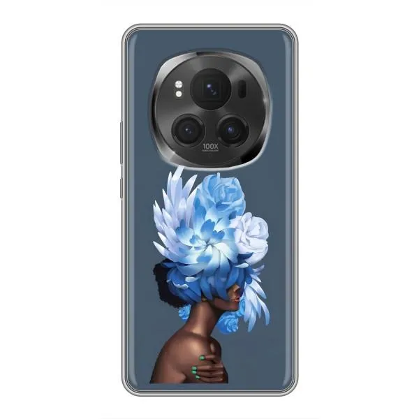 Чехол с принтом «Цветы на голове» для Huawei Honor Magic 6 Pro