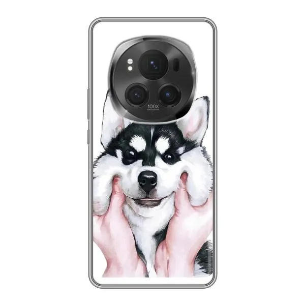 Чехол с принтом «Довольный Хаски» для Huawei Honor Magic 6 Pro