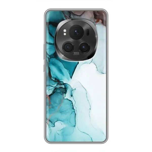 Чехол с принтом «Бирюзовый мрамор» для Huawei Honor Magic 6 Pro