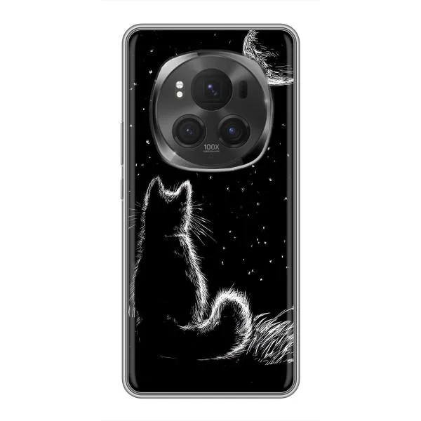 Чехол с принтом «Котик и луна» для Huawei Honor Magic 6 Pro