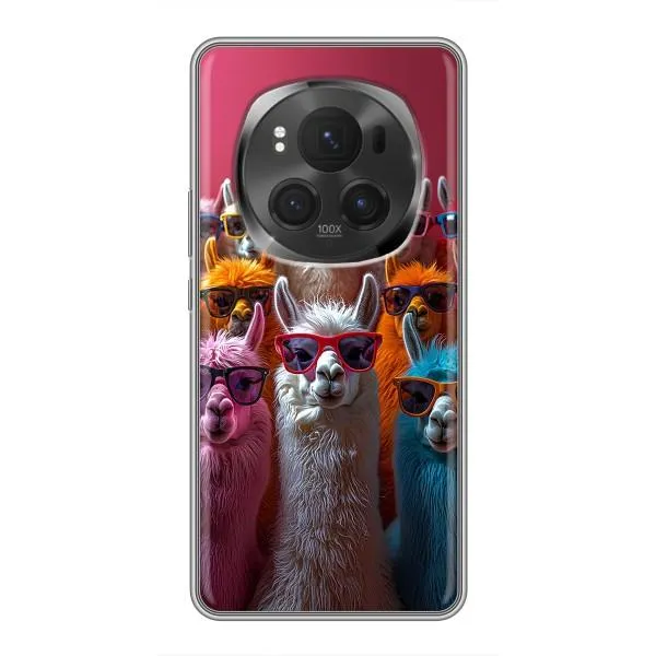 Чехол с принтом «Ламы в очках» для Huawei Honor Magic 6 Pro