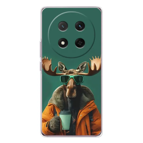 Чехол с принтом «Лось с кофе» для Huawei Honor Magic 7 Lite Чехол с принтом «Лось с кофе» для Huawei Honor Magic 7 Lite