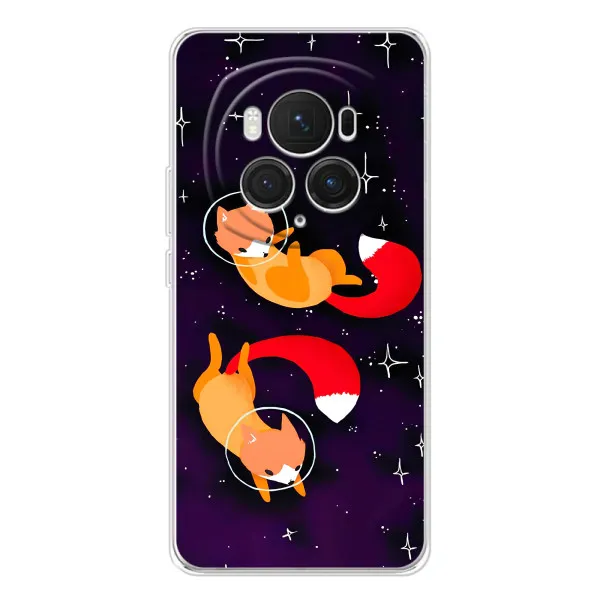 Чехол с принтом «Лисички космонавты» для Huawei Honor Magic 7 Pro