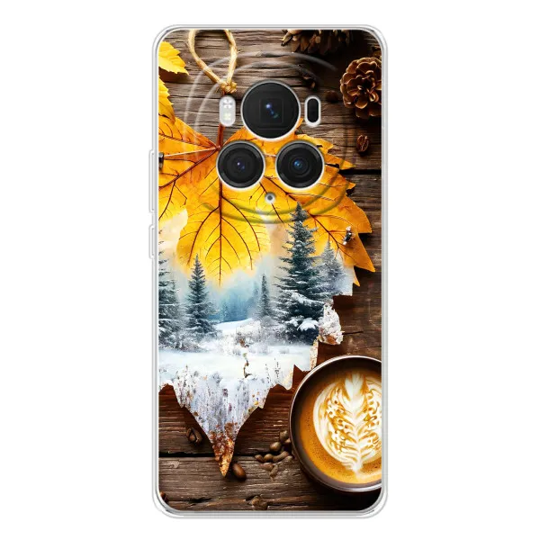 Чехол с принтом «Осенне-зимний кофе» для Huawei Honor Magic 7 Pro