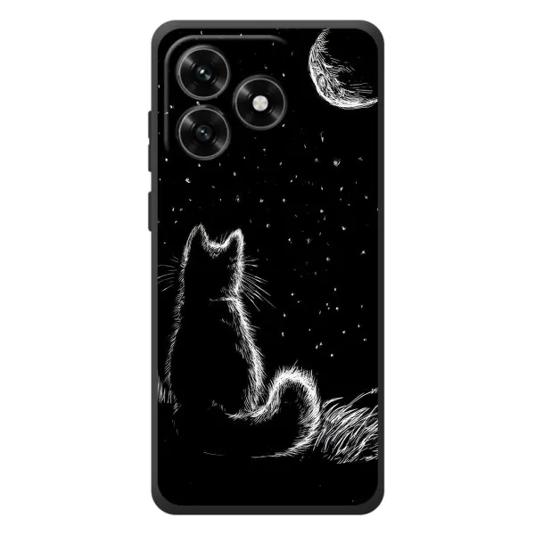 Чехол с принтом «Котик и луна» для Huawei Honor X5c Plus Чехол с принтом «Котик и луна» для Huawei Honor X5c Plus